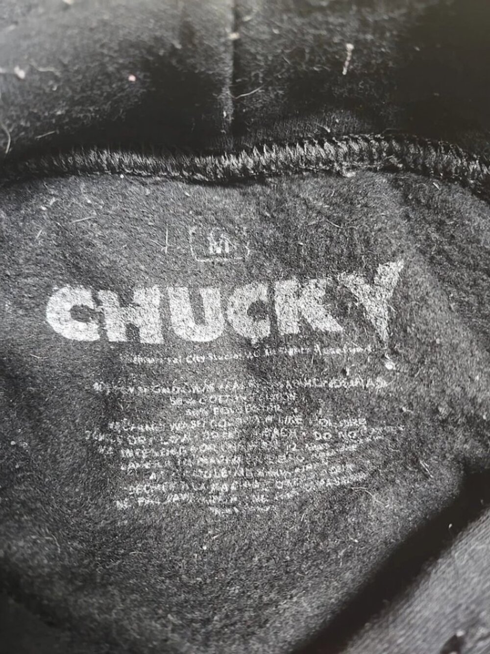 VTG Chucky Hoodie Child’s Play Horror Movie Graphic Black Men’s M - Picture 3 of 6